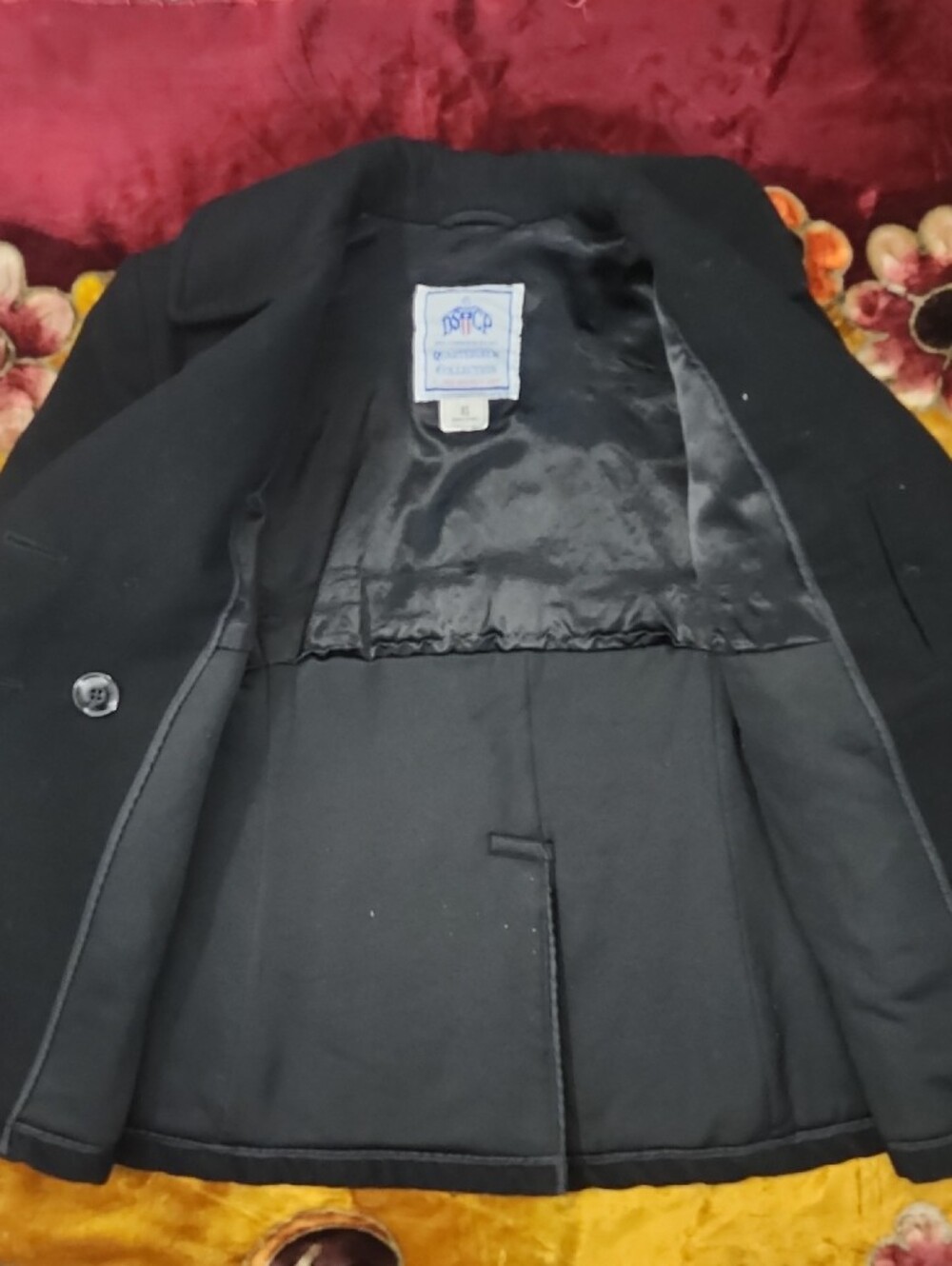Quarter Deck Collection Women's Black Double-Breasted Pea Coat - Picture 10 of 11